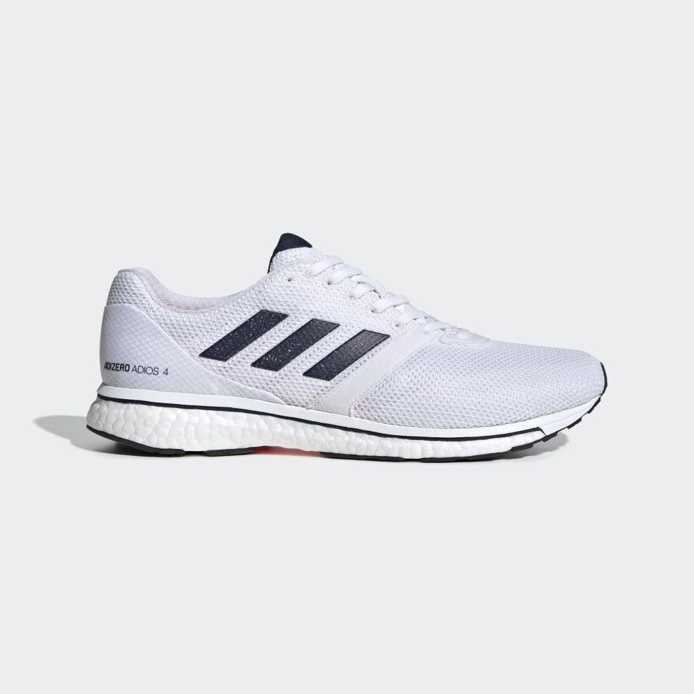Adidasi Alergare Adidas Adizero Adios 4 Barbati Romania - Albi/Bleumarin/Portocalii EF1461